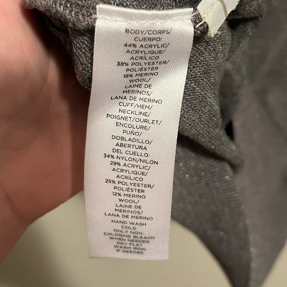 Loft Gray and Silver Round Neck Lightweight Sweater - Picture 4 of 9